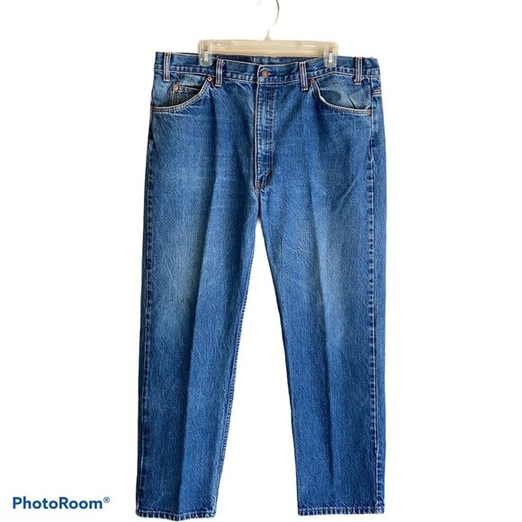 Levi's 505 Jeans 42x30 Men's Regular Fit Straight Leg Medium Wash Orange Tab - Picture 9 of 14